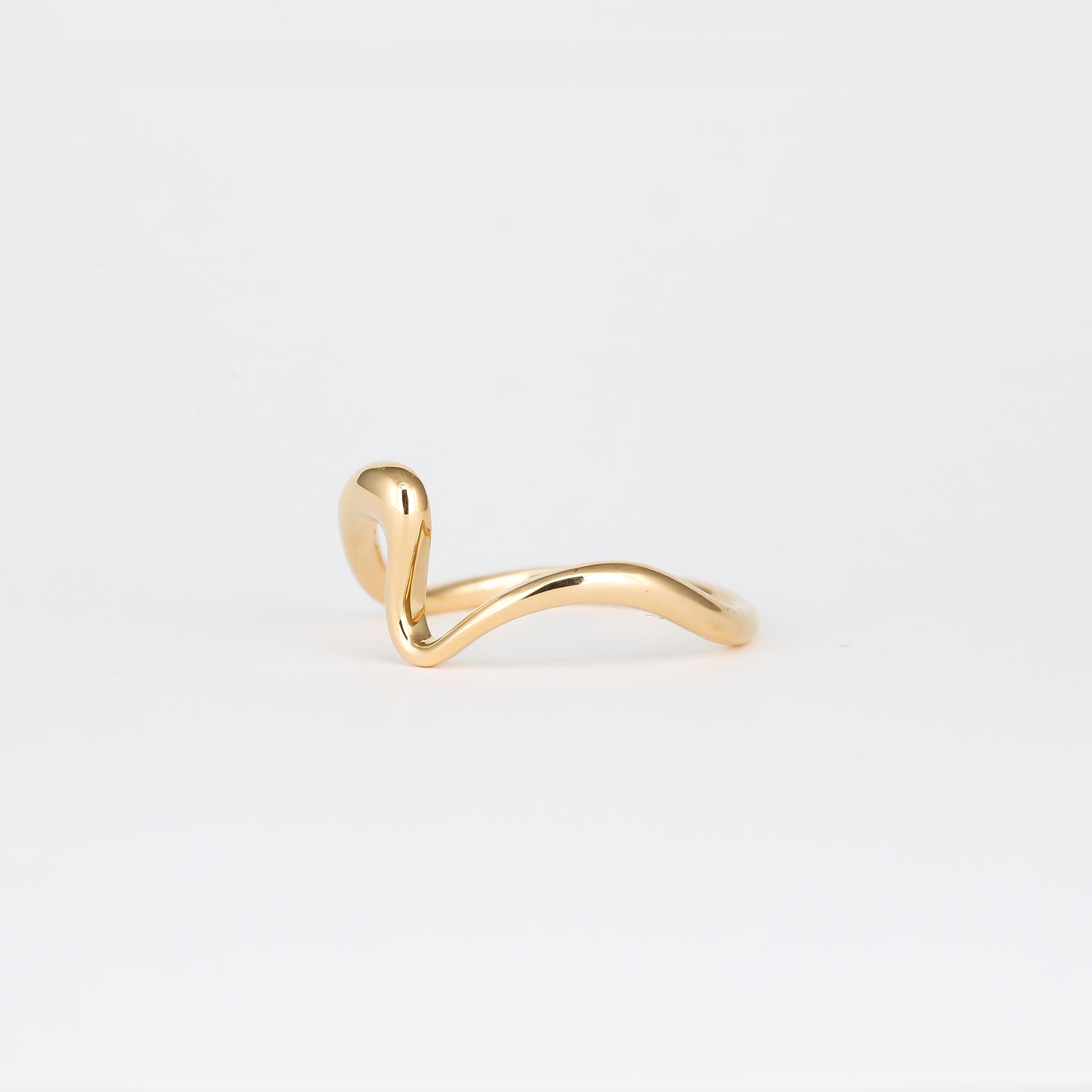 Plain Organic Curved Wedding Band