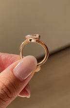 1.54 CT Pear Cut Lab grown Diamond Twisted Pave Engagement Ring