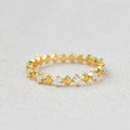 0.45 TCW Round Moissanite Cluster Wedding Band