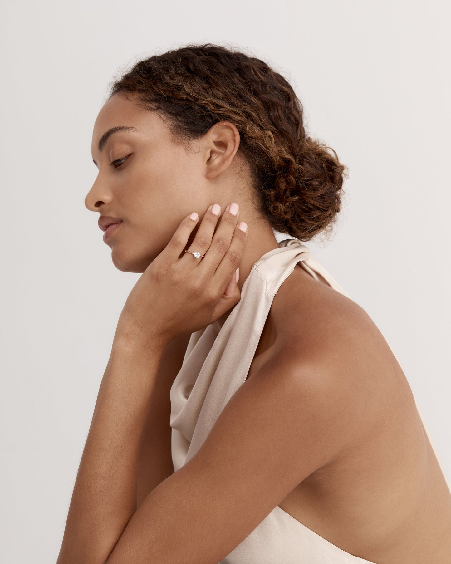 1 CT - 3 CT Elongated Cushion Cut Lab grown Diamond Solitaire Engagement Ring