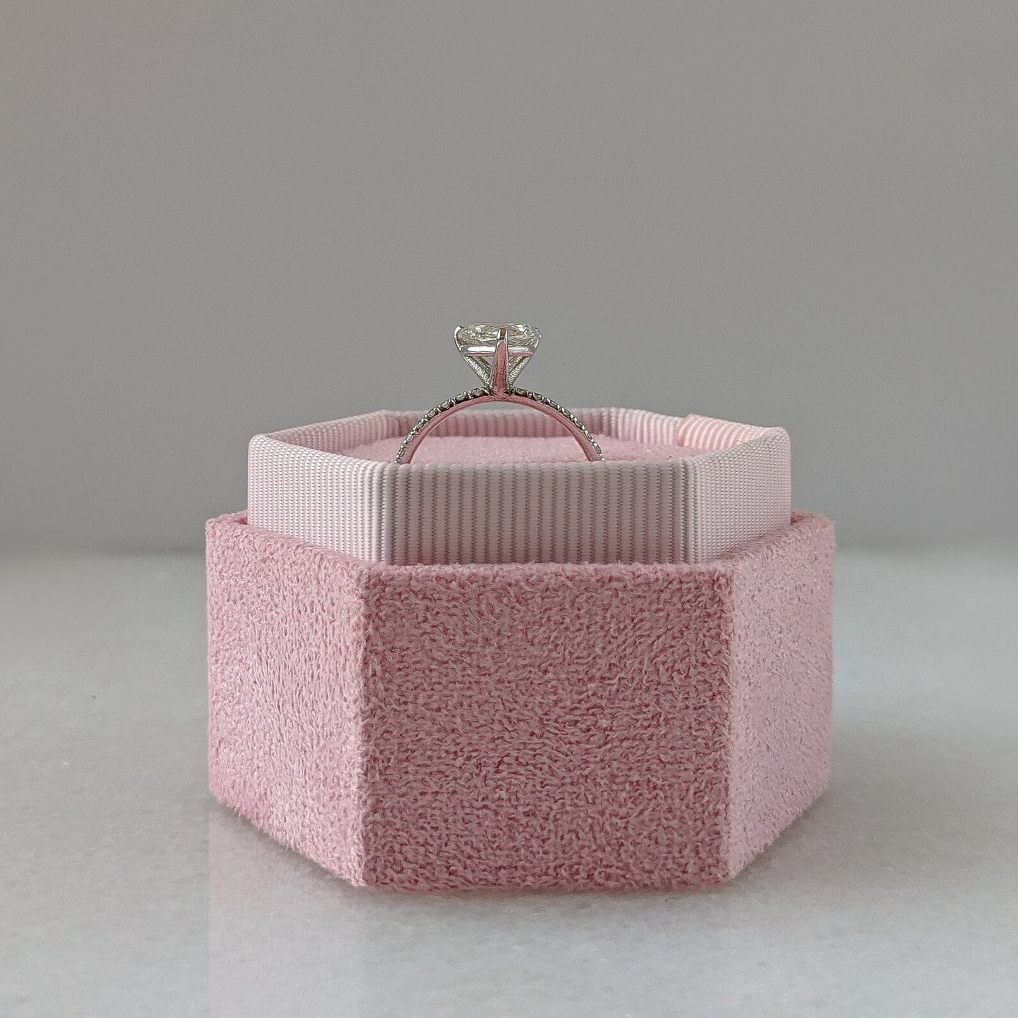 1 CT Heart Cut Pave Moissanite Engagement Ring