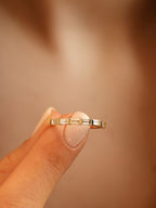 0.63 TCW Baguette CVD Diamond Half Eternity Wedding Band