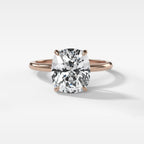 2 CT - 4 CT Elongated Cushion Cut Lab grown Diamond Solitaire Engagement Ring