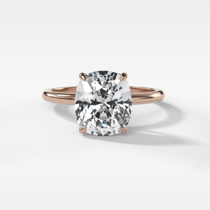 2 CT - 4 CT Elongated Cushion Cut Lab grown Diamond Solitaire Engagement Ring