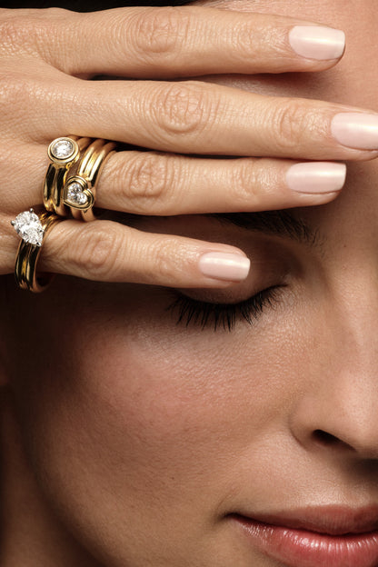 1.59 CT Pear Cut Lab grown Diamond Double Band Engagement Ring