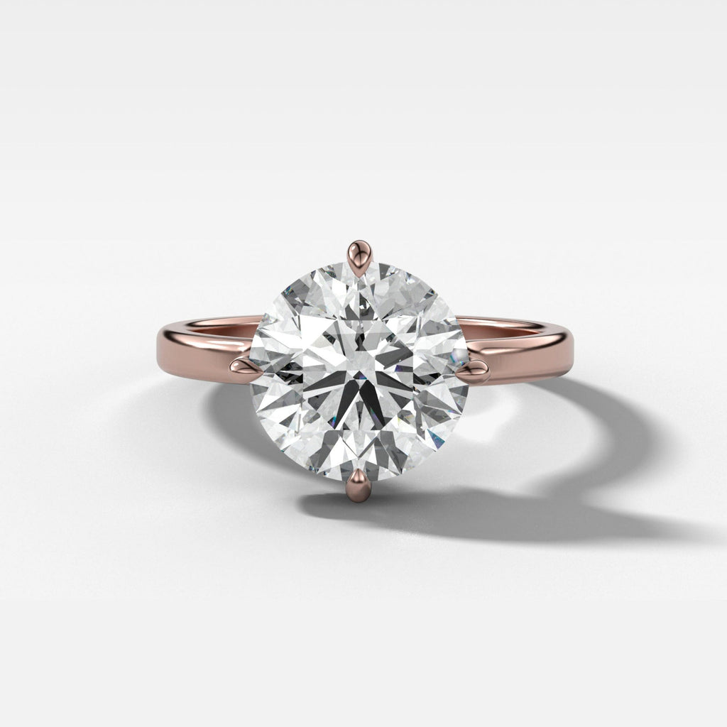 1 CT - 3 CT Round Cut Lab grown Diamond Hidden Halo Engagement Ring
