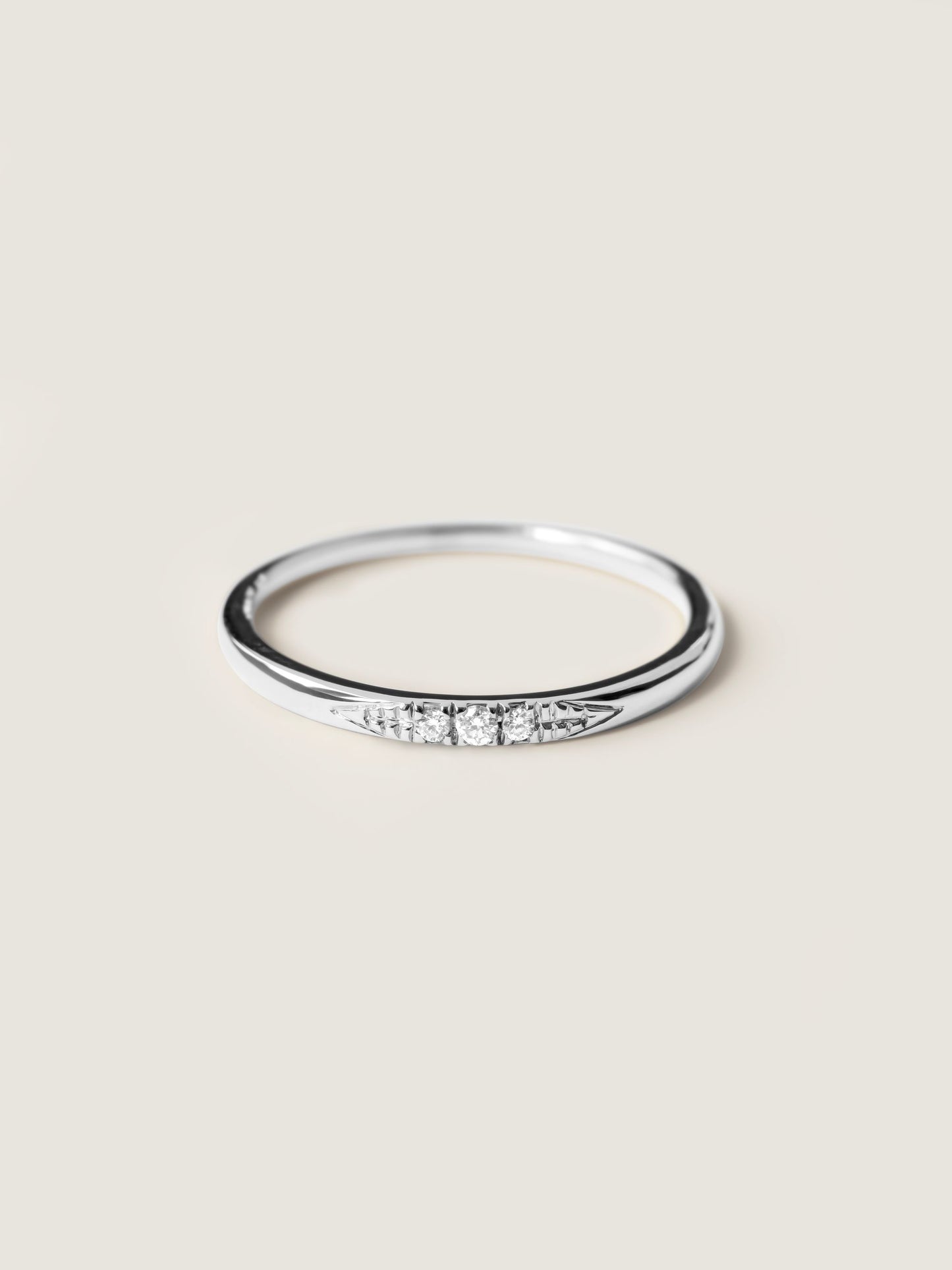 0.2 TCW Round CVD Diamond Dainty Wedding Band