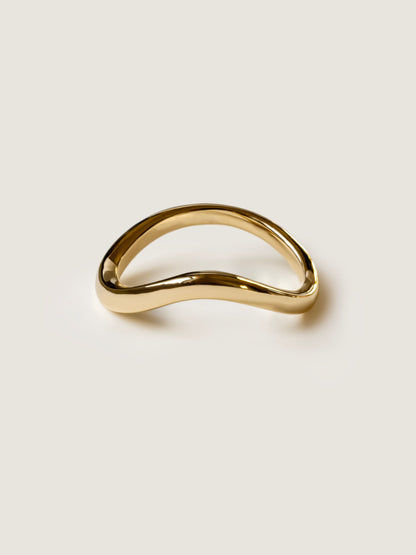 Plain Curved Stackable Wedding Band
