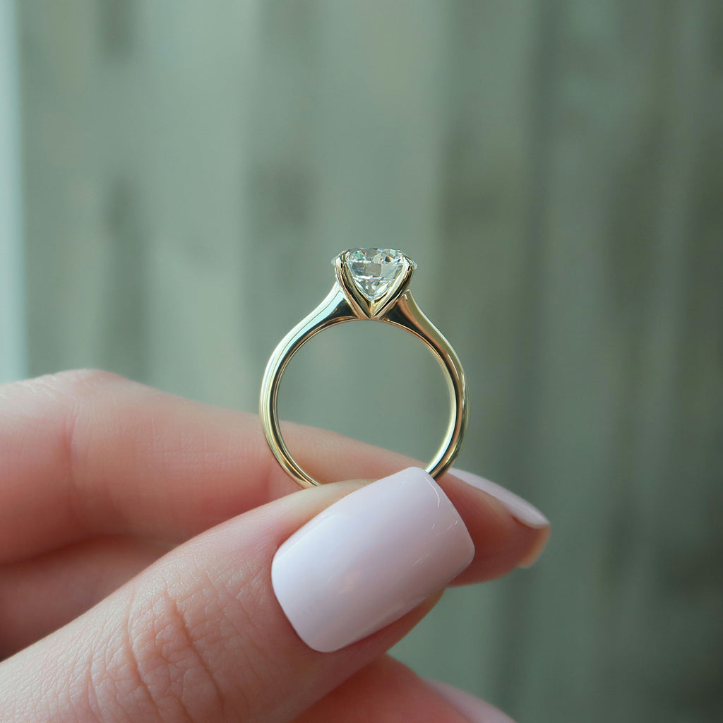 2 CT - 2.5 CT Round Cut Solitaire Moissanite Engagement Ring