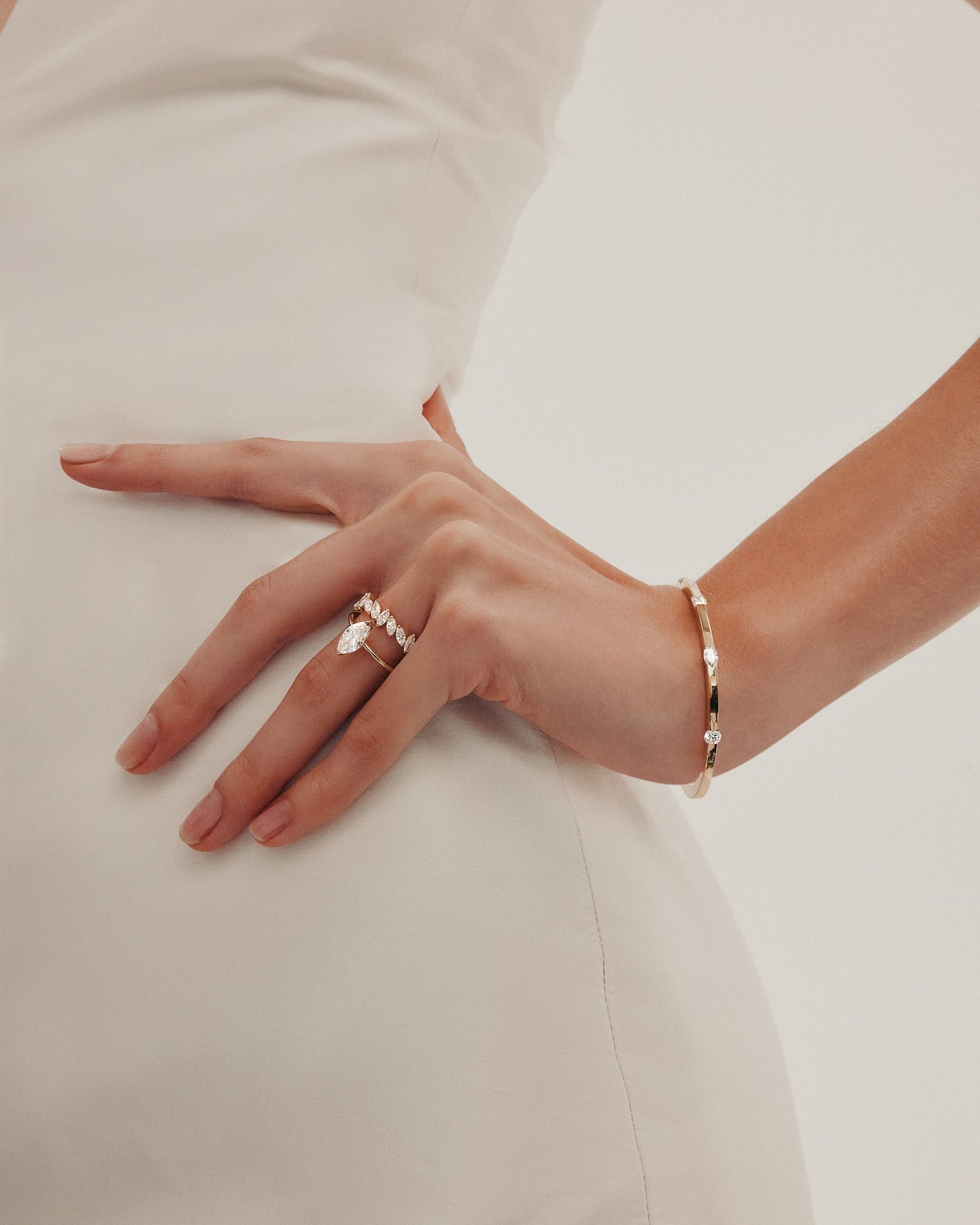 1.6 CT - 2.6 CT Marquise Cut Lab grown Diamond Two Prong Solitaire Engagement Ring