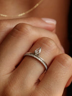 0.30 CT - 2.30 CT Pear Cut Lab grown Diamond Solitaire Engagement Ring