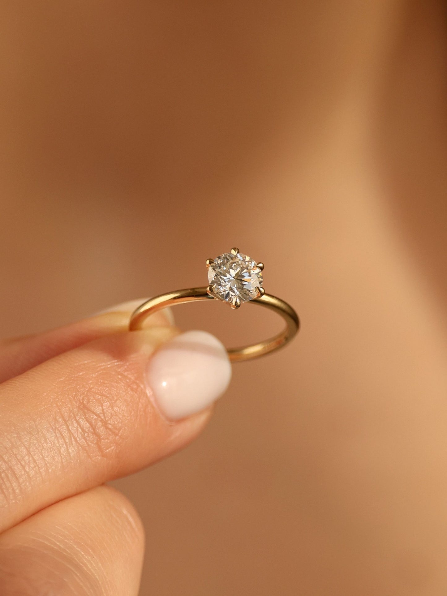 1.5 CT - 3.5 CT Round Cut Lab grown Diamond Solitaire Engagement Ring