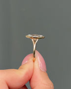3.02 CT Marquise Lab grown Diamond Split Shank Bezel Engagement Ring