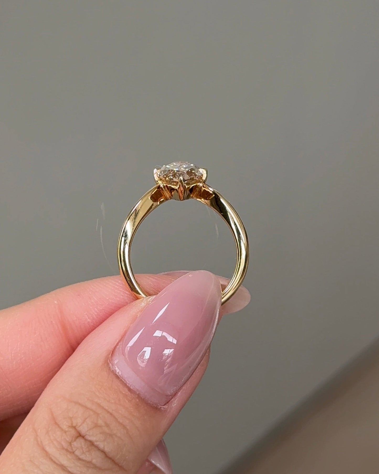 2.79 CT Marquise Cut Lab grown Diamond Solitaire Engagement Ring