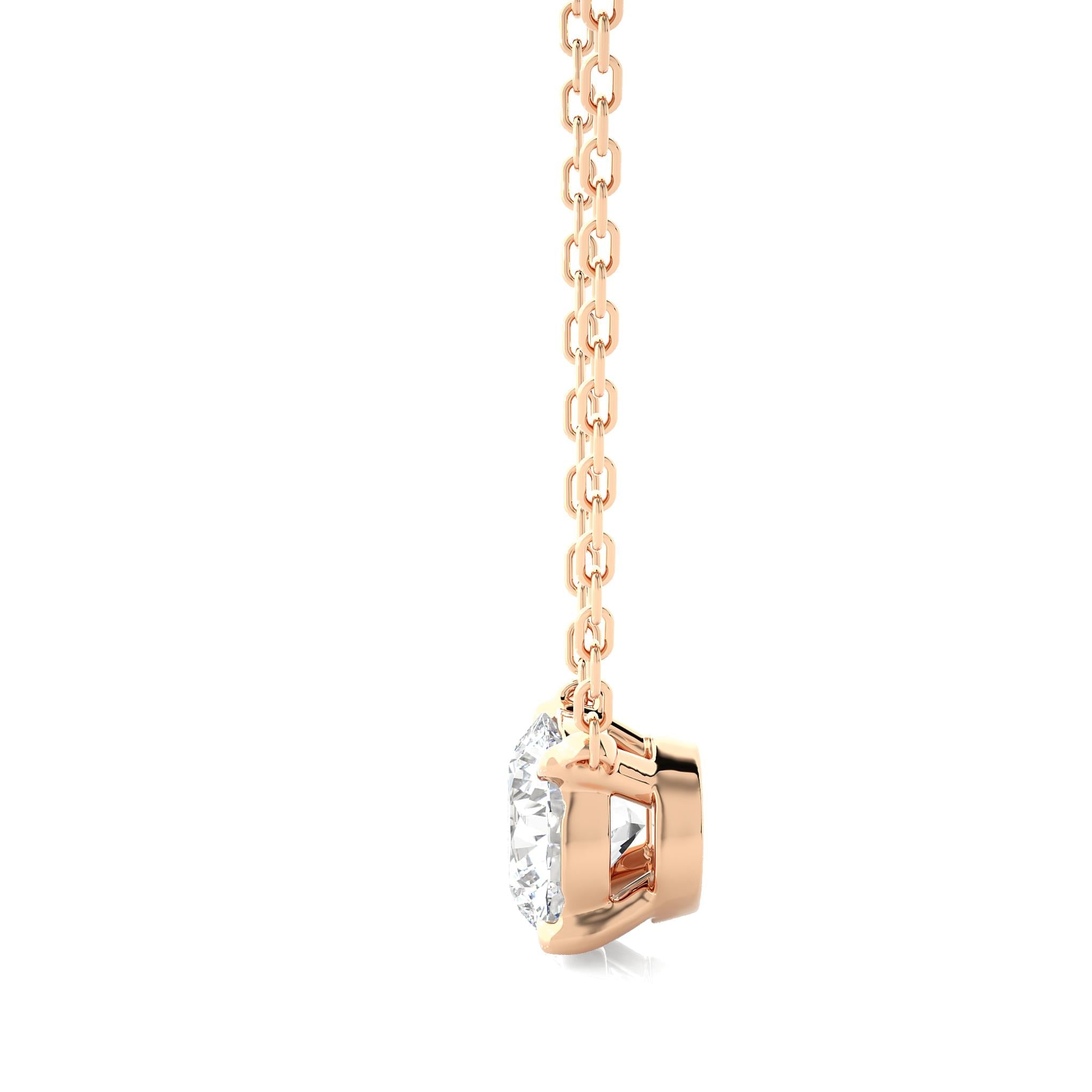 1.03 CT Round Cut Moissanite Diamond Solitaire Pendant Necklace