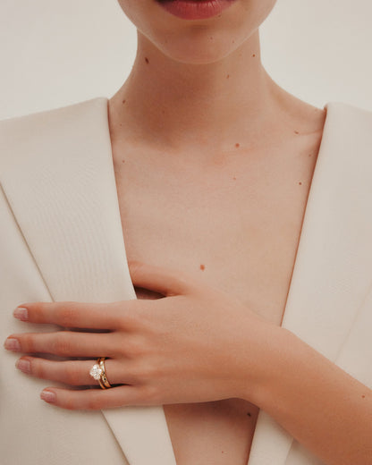 1 CT - 2 CT Oval Cut Lab grown Diamond Three Stone Engagement Ring