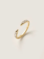 0.36 TCW Round CVD Diamond Pave Open Wedding Band