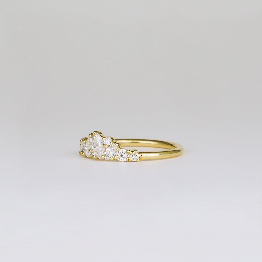 0.61 TCW Multi Shape CVD Diamond Wedding Band
