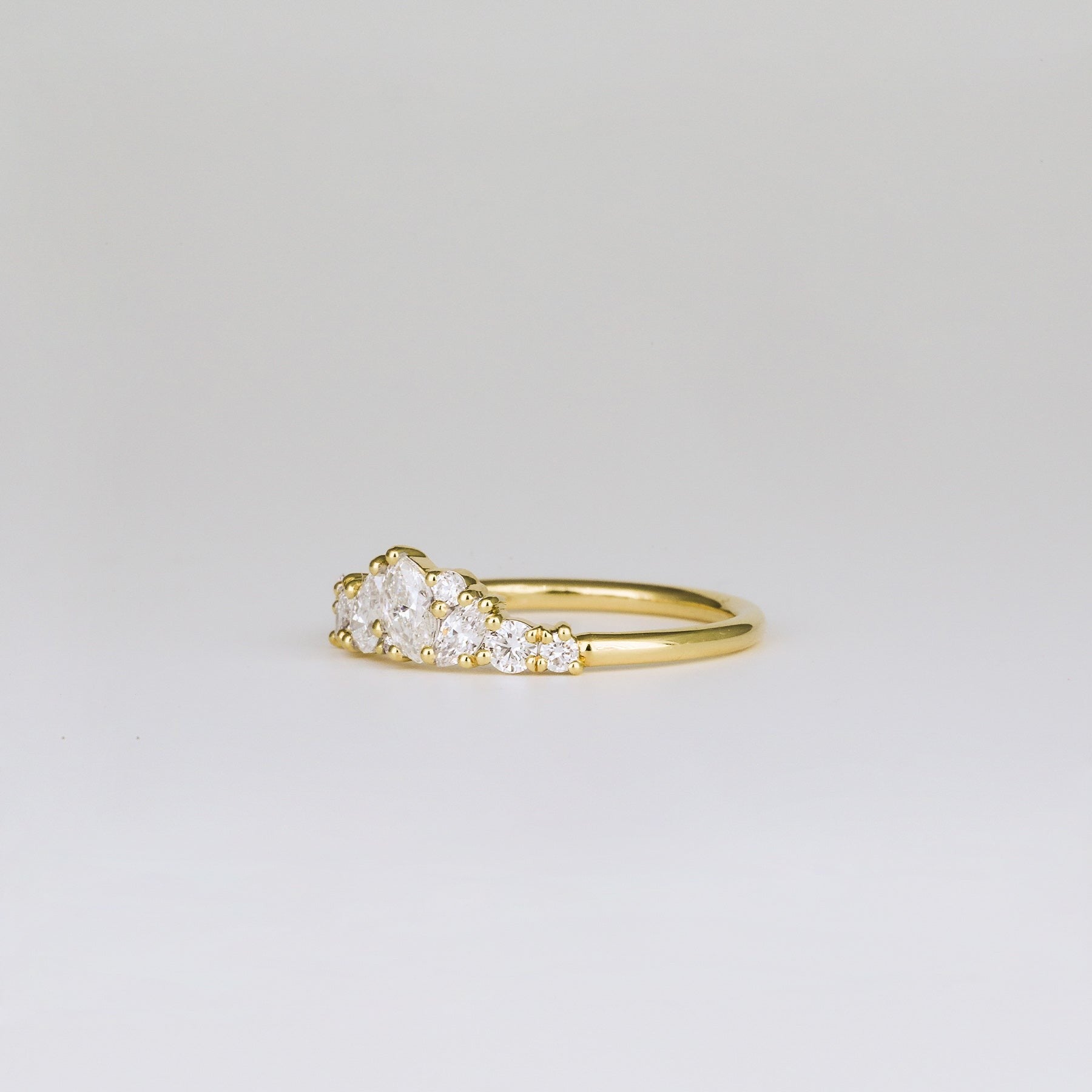 0.61 TCW Multi Shape CVD Diamond Wedding Band