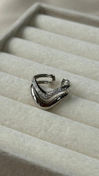 0.22 TCW Round CVD Diamond Dual Pave Wedding Band