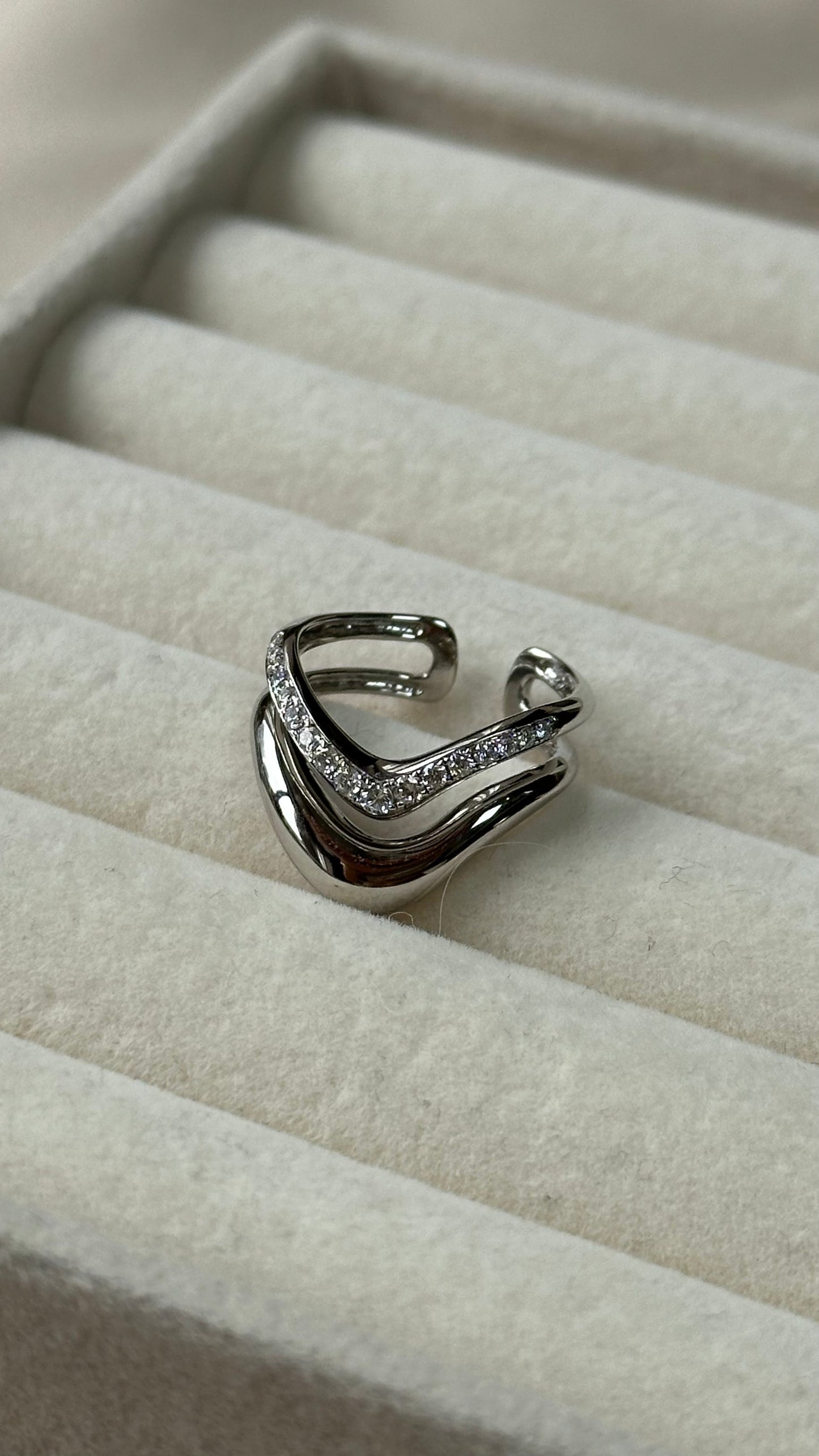 0.22 TCW Round CVD Diamond Dual Pave Wedding Band