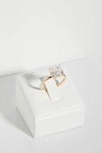 1 CT - 2 CT Cushion Cut Solitaire Moissanite Engagement Ring