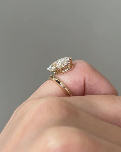 2.02 CT Marquise Lab grown Diamond Wrap Engagement Ring