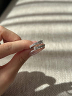 2.07 TCW Round CVD Diamond Open Wedding Band