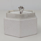 0.6 CT Round Cut Pave Unique Style Moissanite Engagement Ring