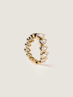 3.2 TCW Pear CVD Diamond Bezel Eternity Wedding Band