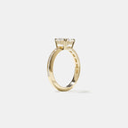 1.27 CT - 3.27 CT Asscher Cut Lab grown Diamond Channel Setting Engagement Ring