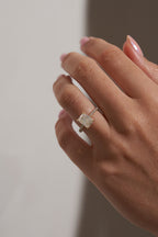 2 CT - 3 CT Radiant Cut Hidden Halo & Pave Moissanite Engagement Ring