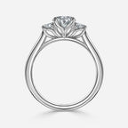 1 CT Oval Cut Three Stone Moissanite Engagement Ring