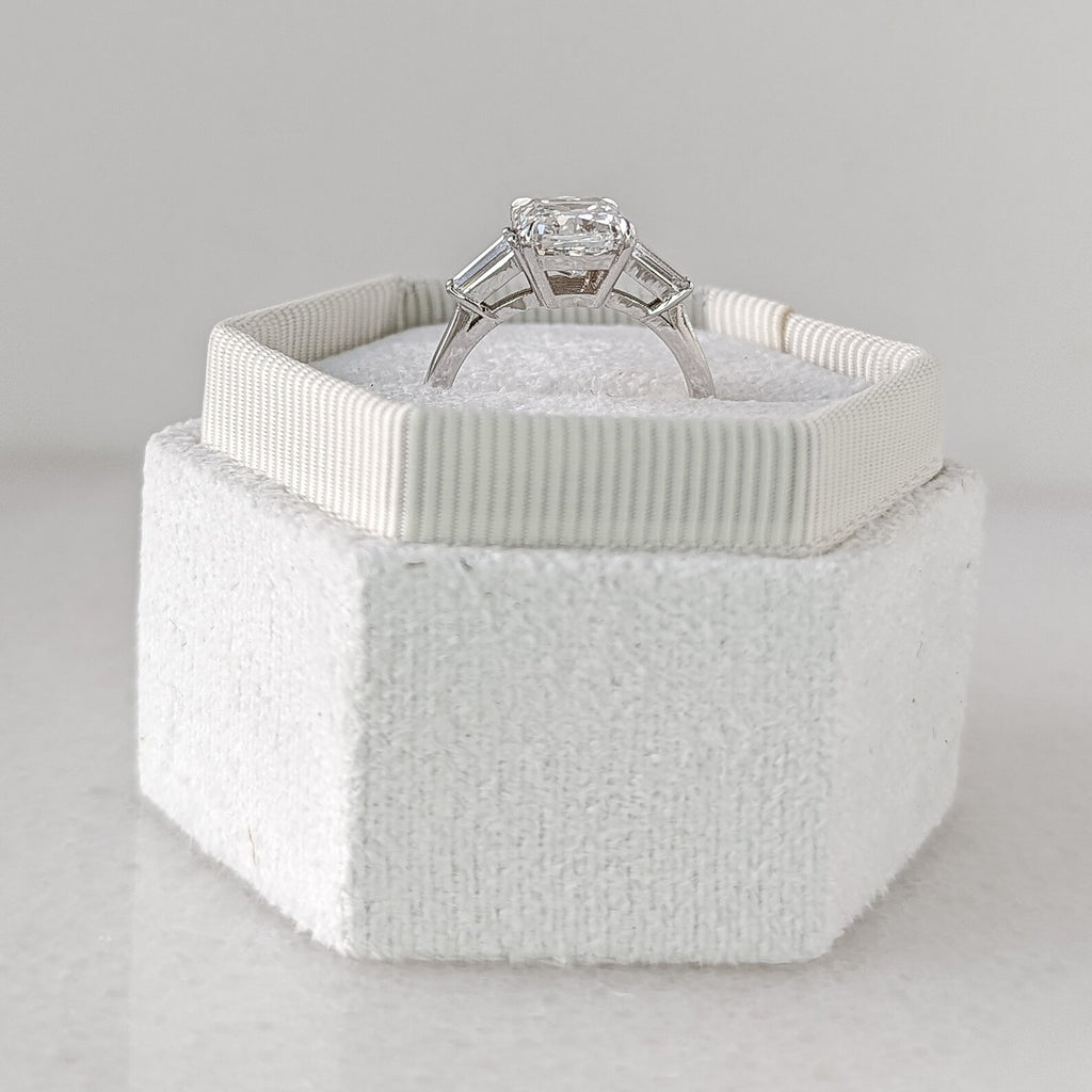 2 CT Radiant Cut Three Stone Moissanite Engagement Ring