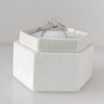 2 CT Radiant Cut Three Stone Moissanite Engagement Ring