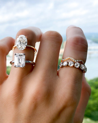 0.13 TCW Round CVD Diamond Zig-Zag Pave Wedding Band