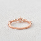 0.11 TCW Round Moissanite Scattered Wedding Band