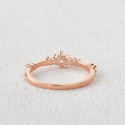 0.11 TCW Round Moissanite Scattered Wedding Band