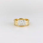 0.09 TCW Round CVD Diamond Contour Wedding Band