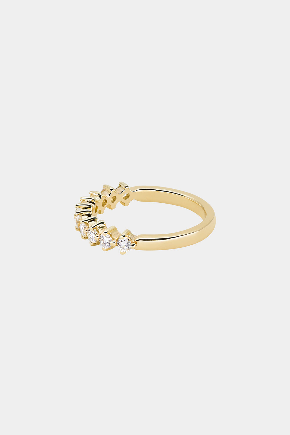 0.5 TCW Round Moissanite Half Eternity Wedding Band