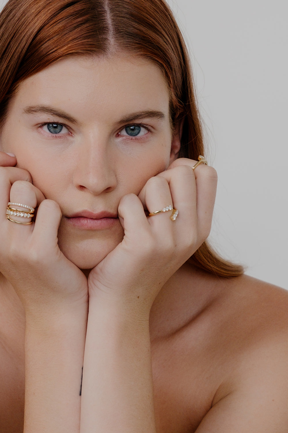 0.6 TCW Round Moissanite Open Pave Wedding Band