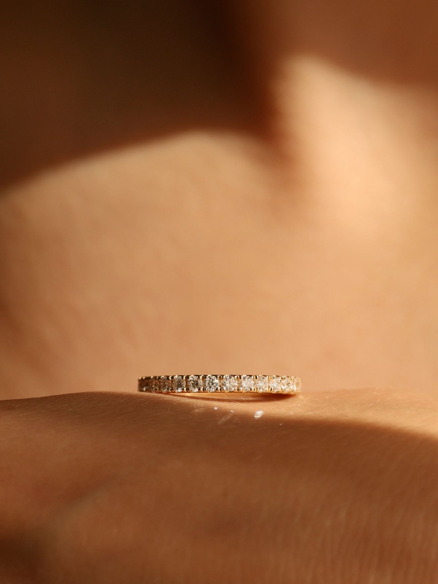 1 TCW Round CVD Diamond Full Eternity Wedding Band