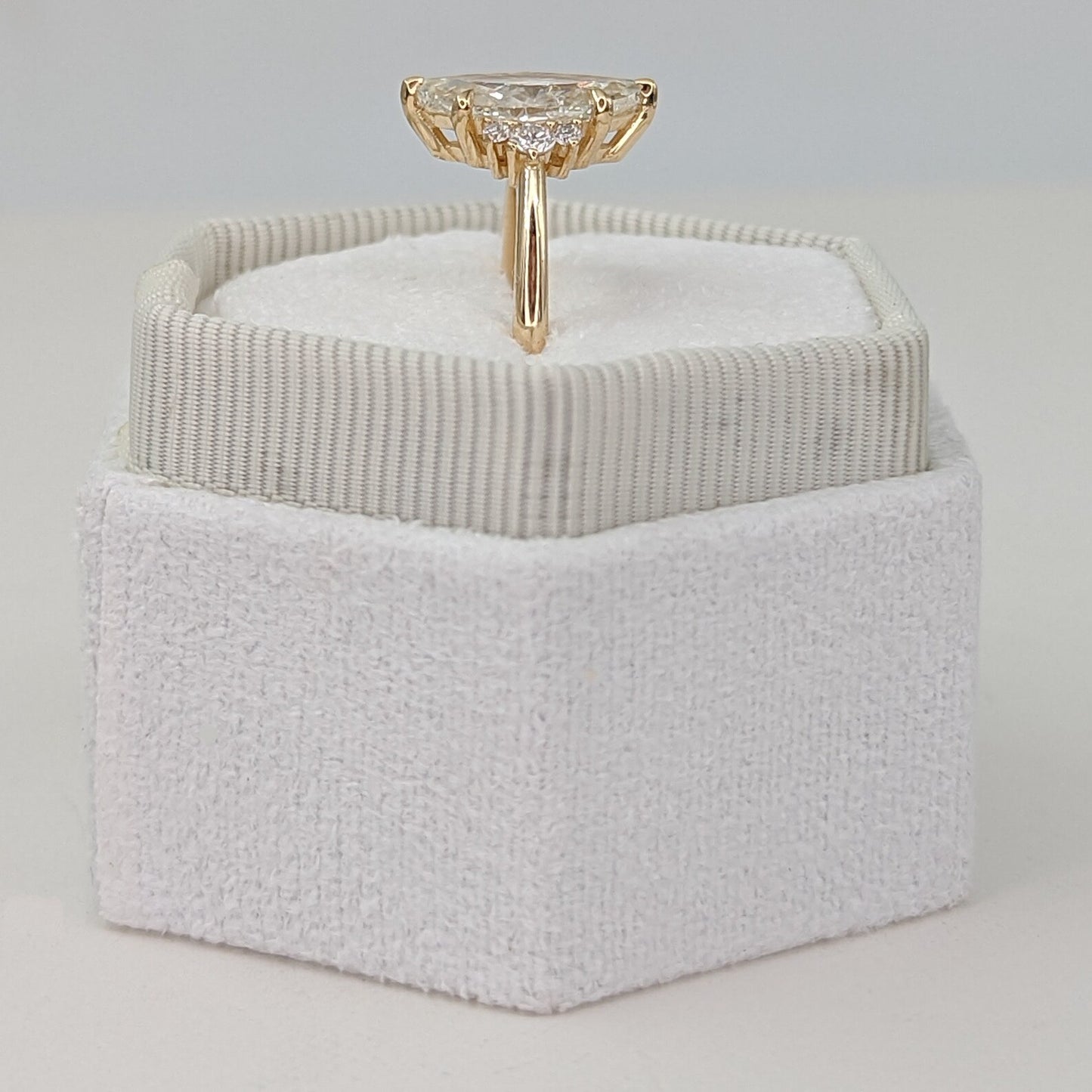 2 CT Marquise Cut Cluster Moissanite Engagement Ring