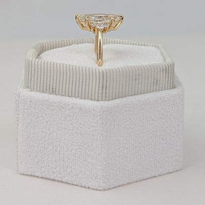 2 CT Marquise Cut Cluster Moissanite Engagement Ring