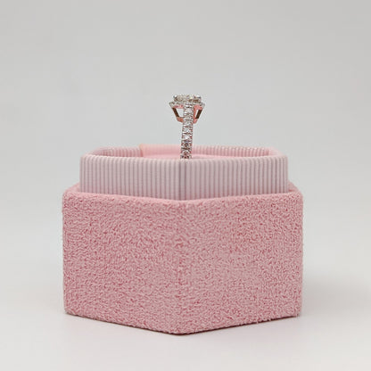 0.6 CT Heart Cut Halo Pave Setting Moissanite Engagement Ring