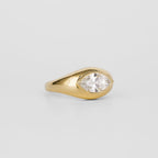 2.18 CT Marquise Cut Lab grown Diamond Flush Setting Engagement Ring