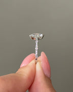 0.73 CT Marquise Cut Lab grown Diamond Bezel Style Engagement Ring