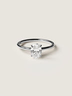 1 CT - 3 CT Oval Cut Lab grown Diamond Solitaire Engagement Ring