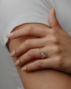 1.14 CT - 2.14 CT Marquise Cut Lab grown Diamond Half bezel Solitaire Engagement Ring