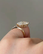 2.02 CT Marquise Lab grown Diamond Wrap Engagement Ring